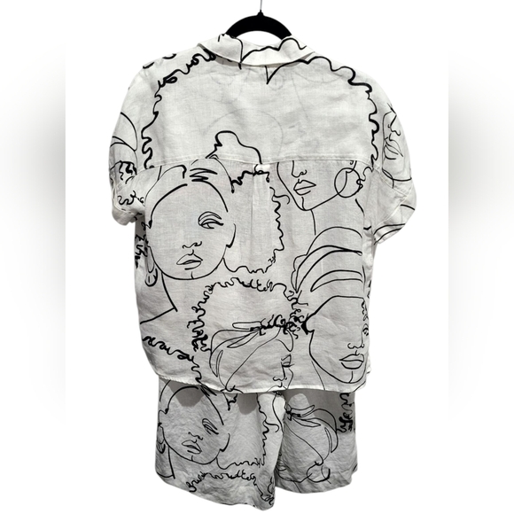 House of Harlow 1960 Linen Abstract S/M set - Picture 2 of 8